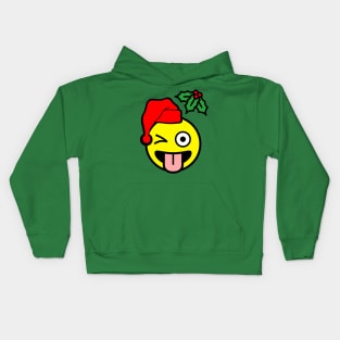 Mistletoe Emoji Kids Hoodie